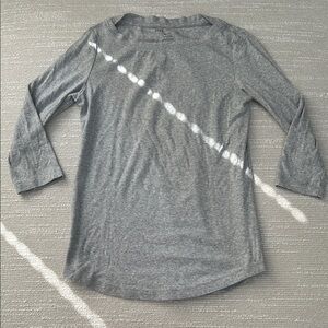 JNY Lightweight Gray 3/4 Sleeve Top